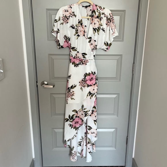 Floral Dynamite Wrap Tie Dress Midi - Picture 7 of 12